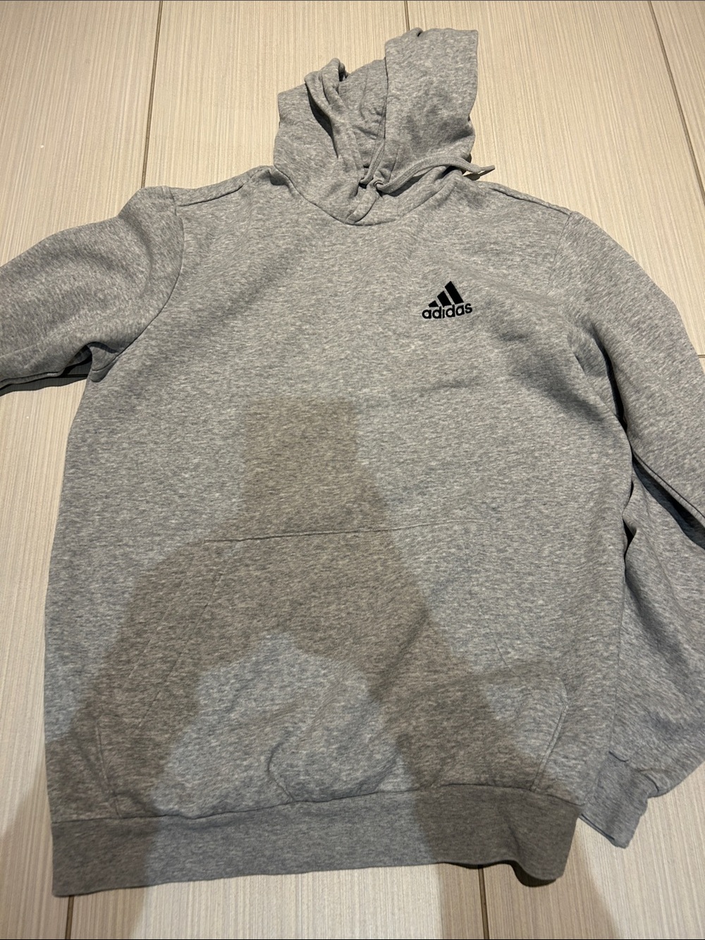 adidas Gray Pullover Hoodie with Logo